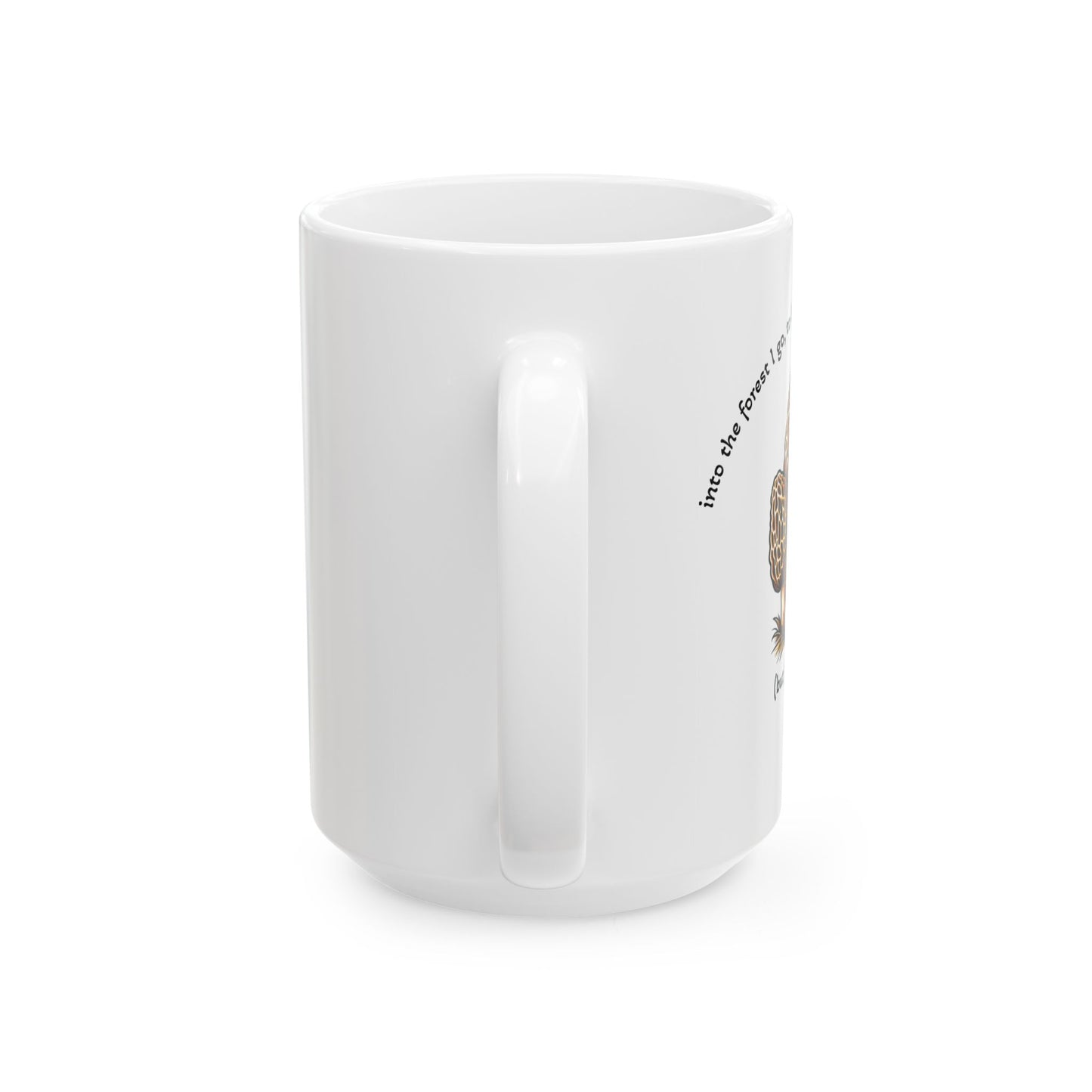 Nature-Inspired Ceramic Mug - 'But First, Coffee' with Mushroom Design