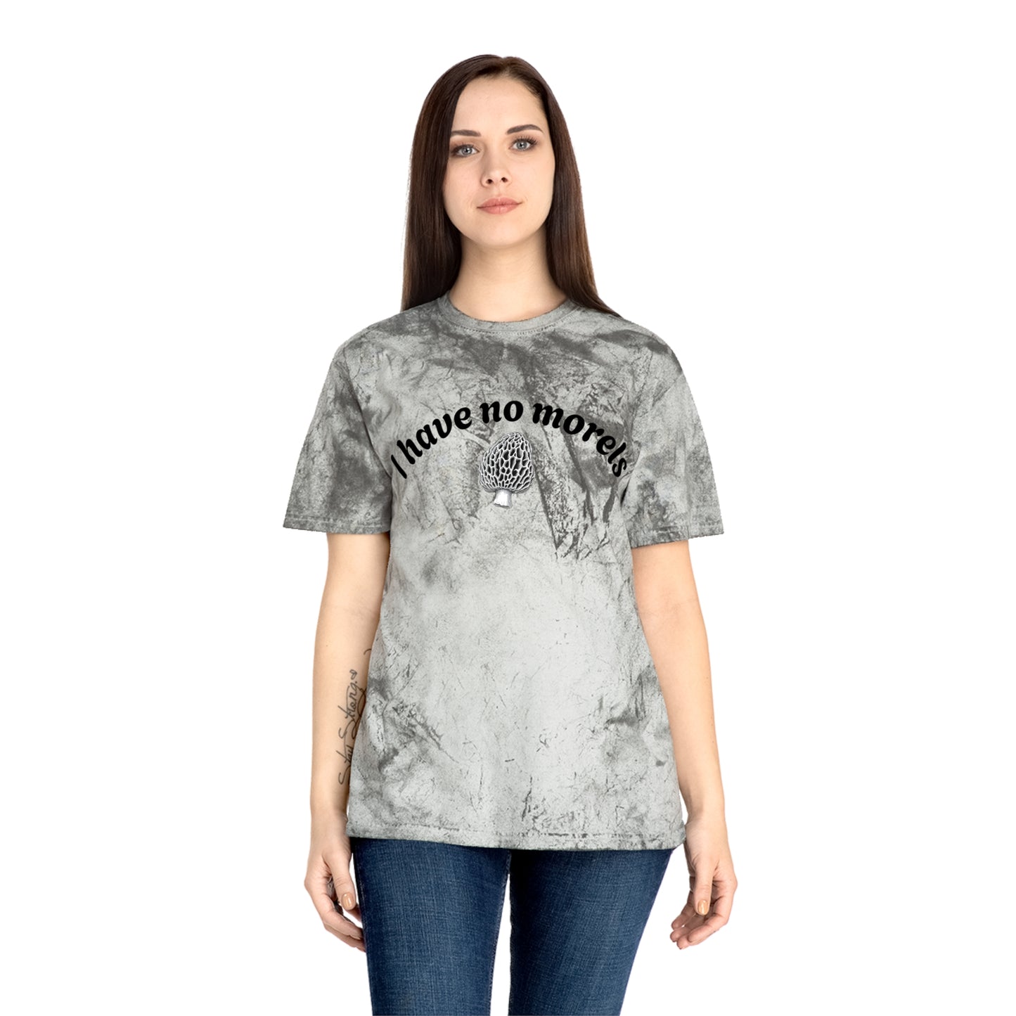 Eco-Friendly Unisex Color Blast T-Shirt - 'I Have No Morels'