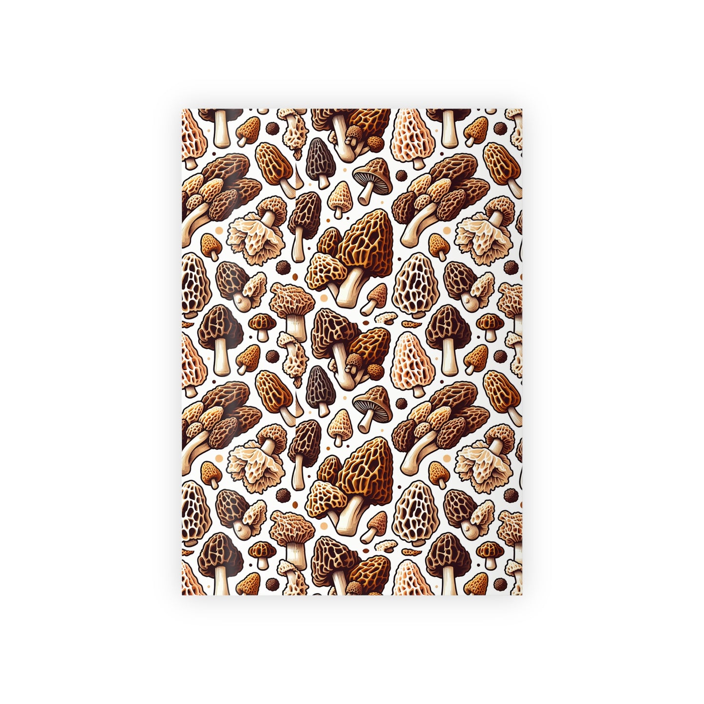 Mushroom Print Gift Wrapping Paper Roll - Rustic Brown Aesthetic for Nature Lovers