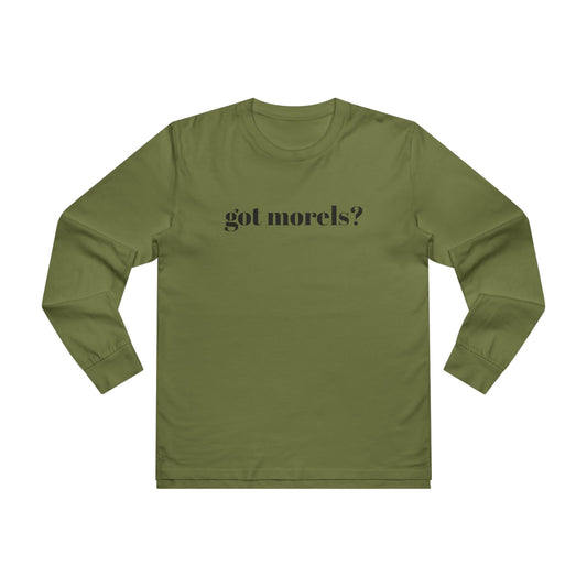 Men’s Base Longsleeve Tee - 'Got Morels?' Mushroom Lover Shirt